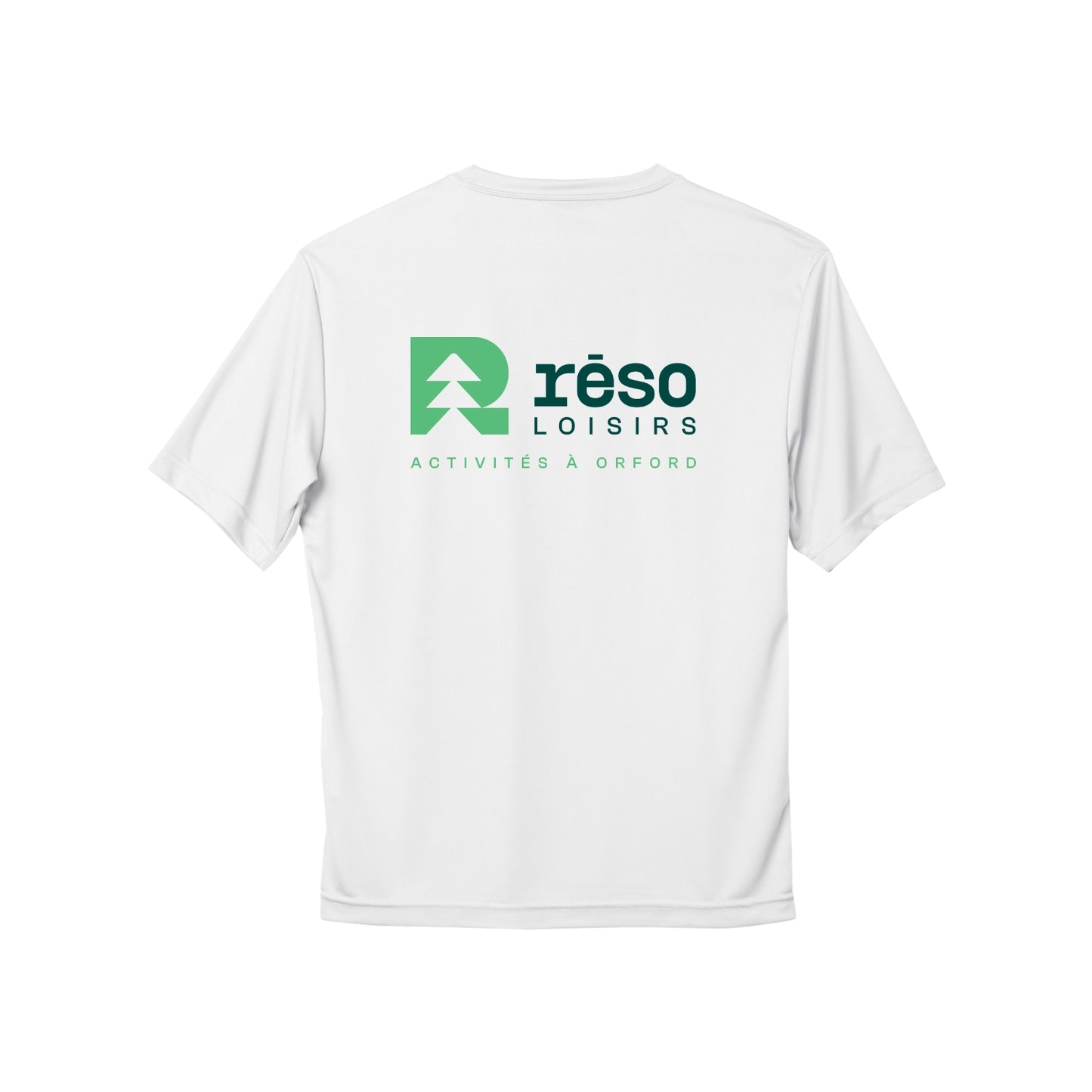 350MC-Réso - T-shirt sport blanc à manches-courtes en tissu technique