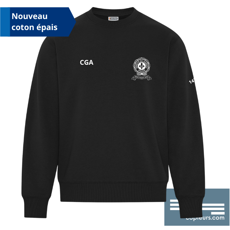 WeRK421 - CGA -Molleton en coton épais noir