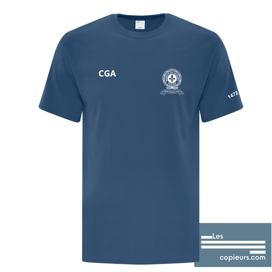 ATC1000BL - CGA -T-shirt bleu lagon à manches-courtes en coton