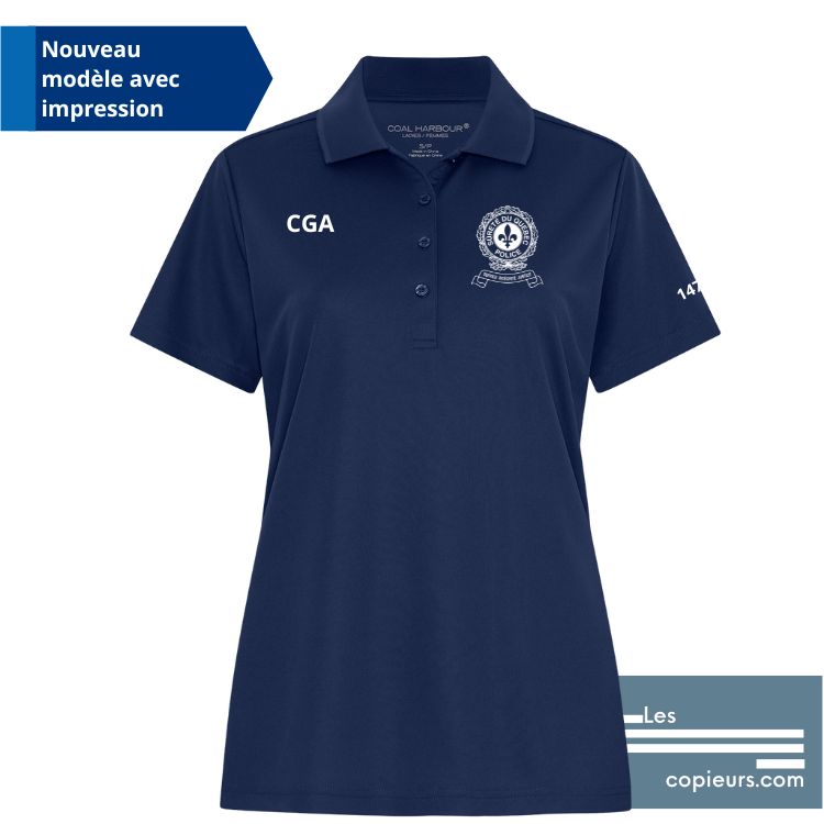 L365 - CGA -Polo marine foncé classique pour femme