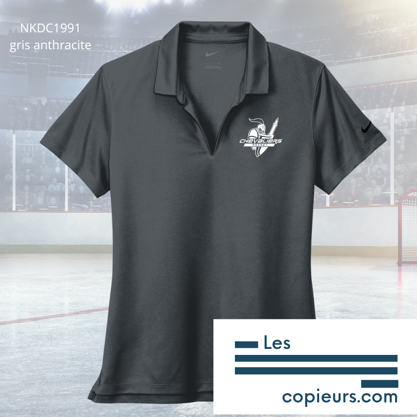 ESB-CH - Polo gris anthracite Nike Dri-FIT (enseignants et parents seulement)