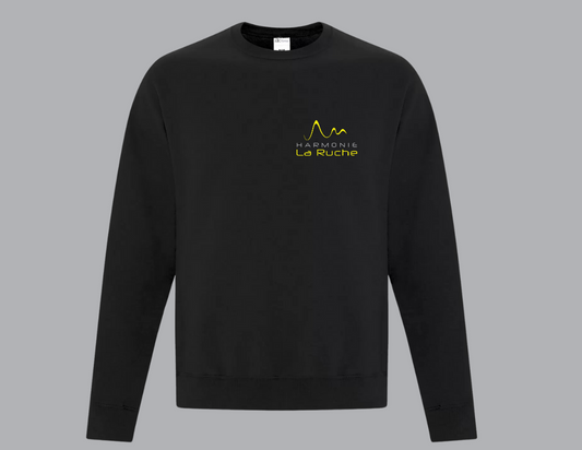 C2400-HR - Chandail en coton ouaté manches longues (crewneck) Harmonie La Ruche