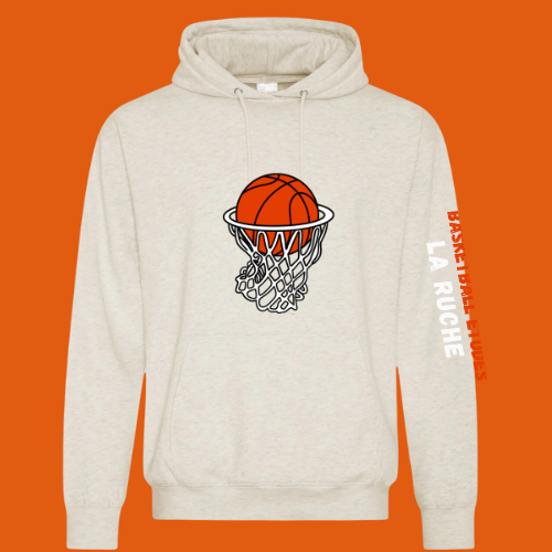 BER02-Hoodie beige à capuchon- BASKET ÉTUDES