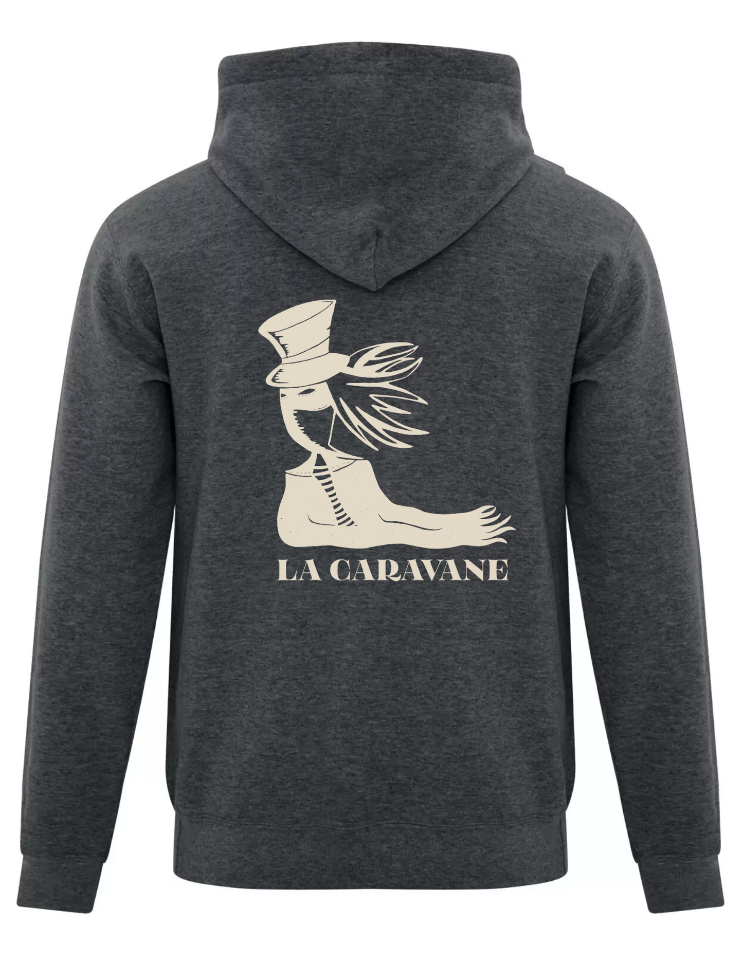 RAD4 - Molleton à capuchon (Hoodie) gris concentration Art Dramatique La Ruche
