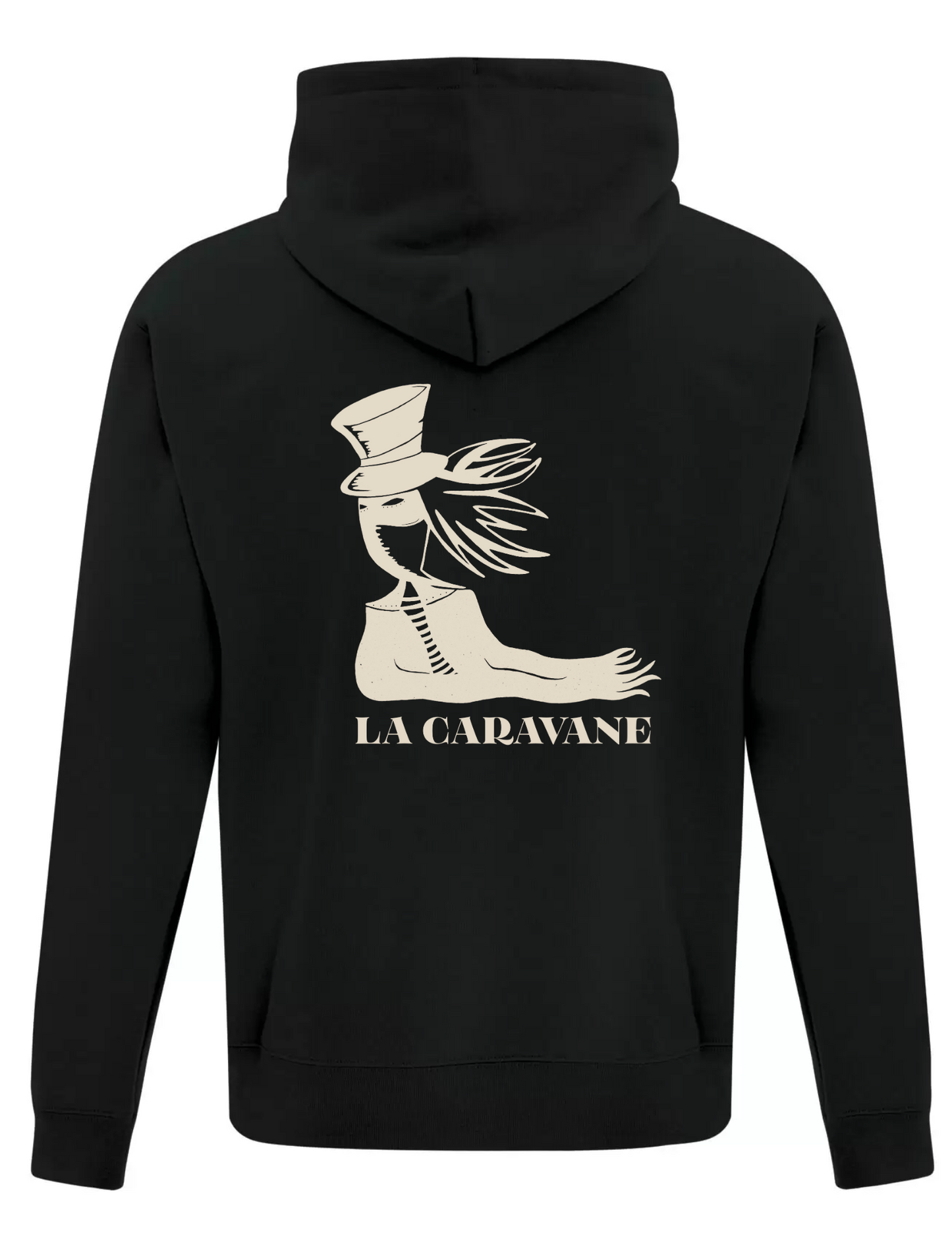 RAD3 - Molleton à capuchon (Hoodie) noir concentration Art Dramatique La Ruche
