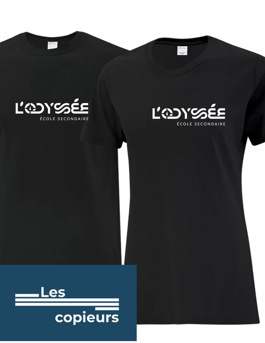 OV01_T-shirt en coton noir – École L’Odyssée de Valcourt