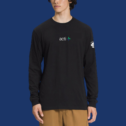 AE00_Acti+ ESB_Chandail à manches longues noir en tissu technique