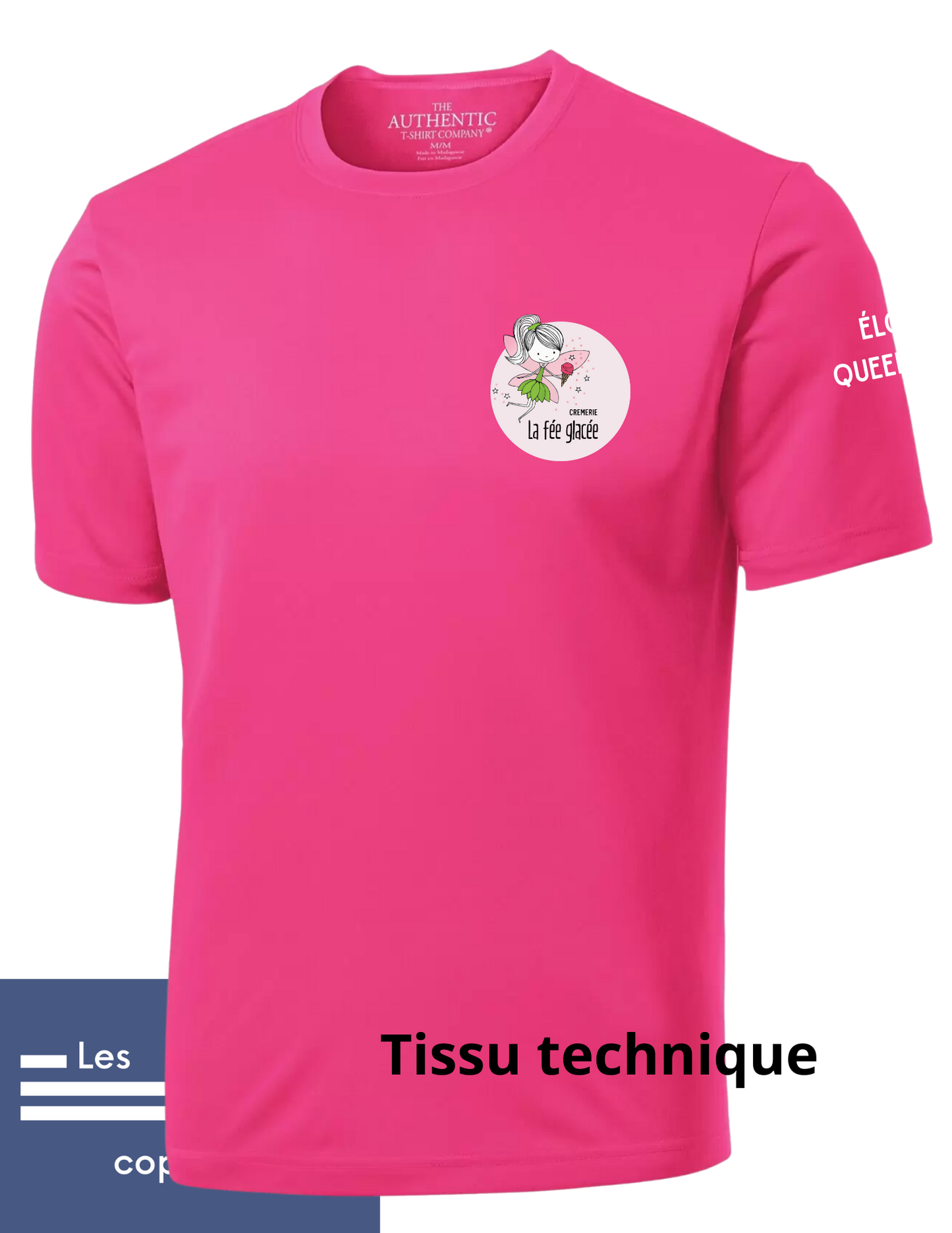 đ§ T-shirt FĂ©e GlacĂ©e â Douceur rose givrĂ©e en tissu technique