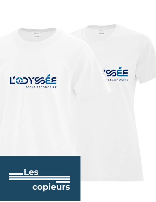 OV01_T-shirt en coton blanc – École L’Odyssée de Valcourt
