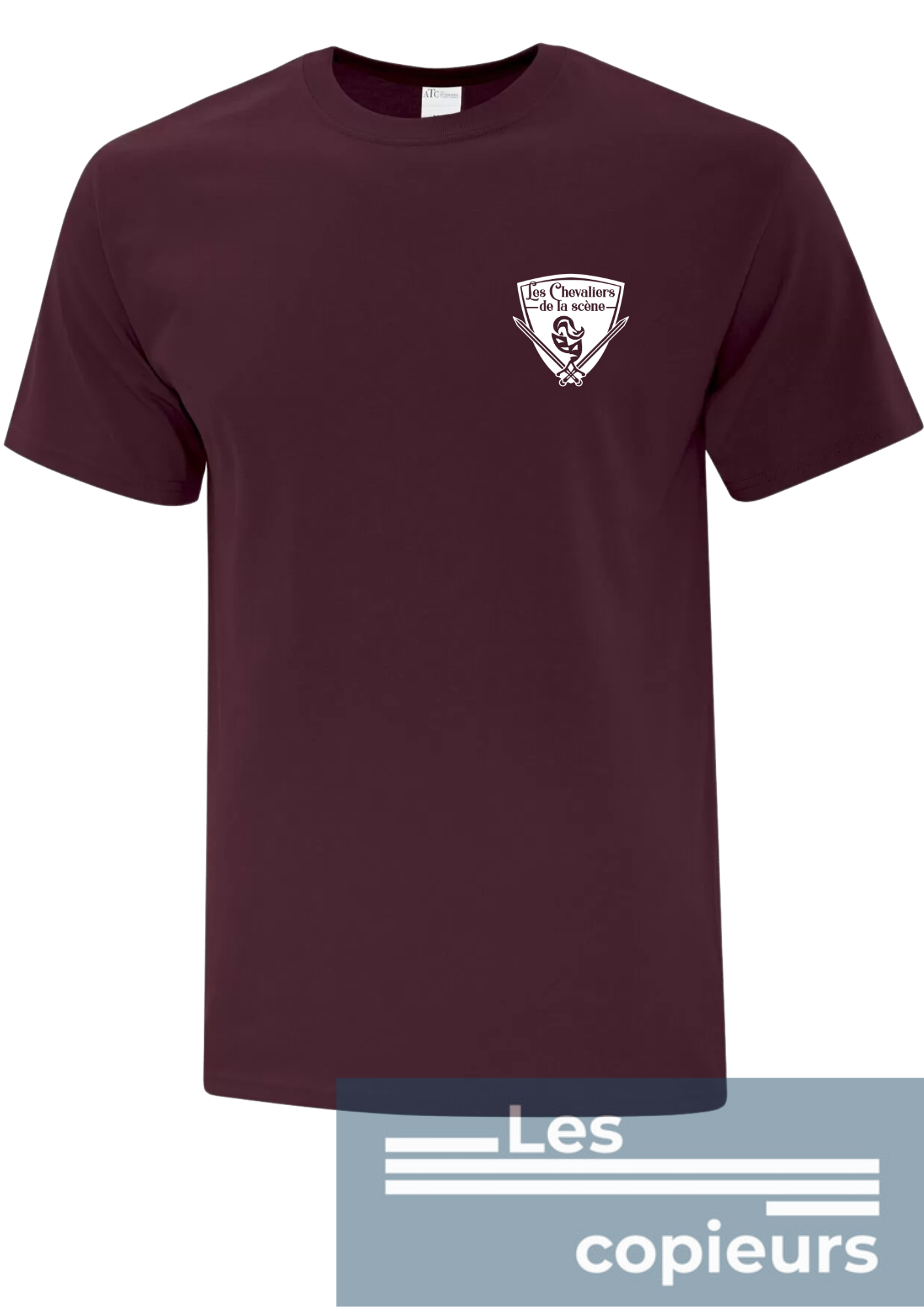 CS01_Chevaliers de la scène ESB_T-shirt en coton bourgogne