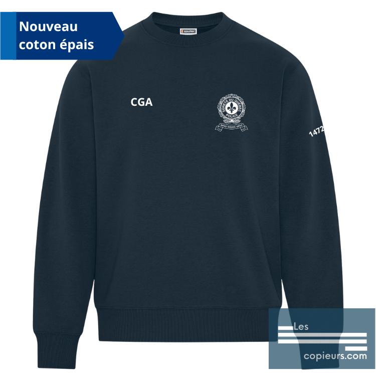 WeRK421 - CGA -Molleton en coton épais marine foncé