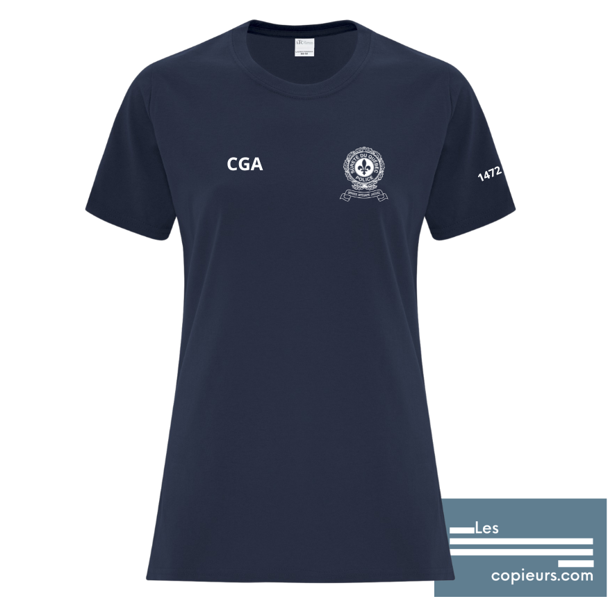 ATC1000M - CGA -T-shirt marine à manches-courtes en coton