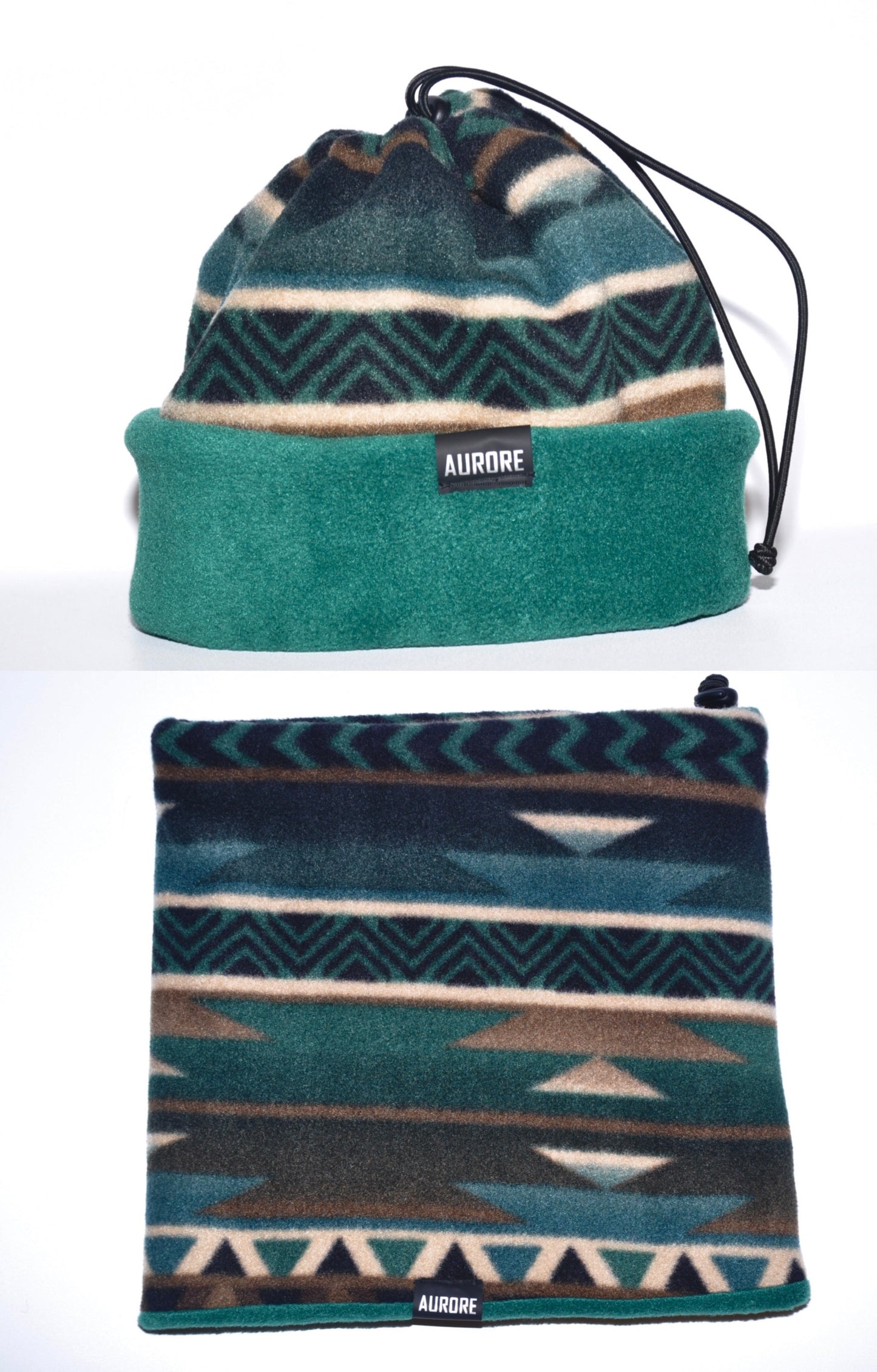 Tuque Aurore Timberlake motif/vert