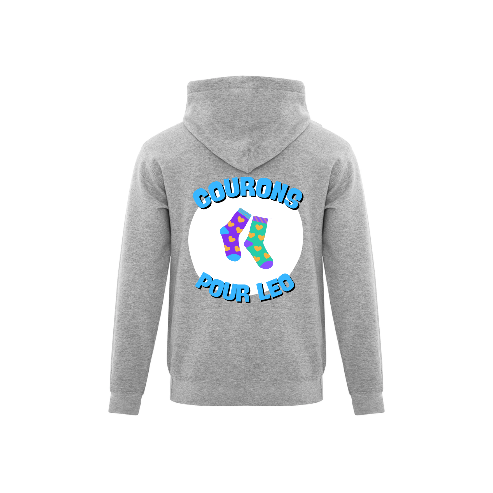 Trois, 2, 1 Go ! Courons pour Léo - Hoodie gris