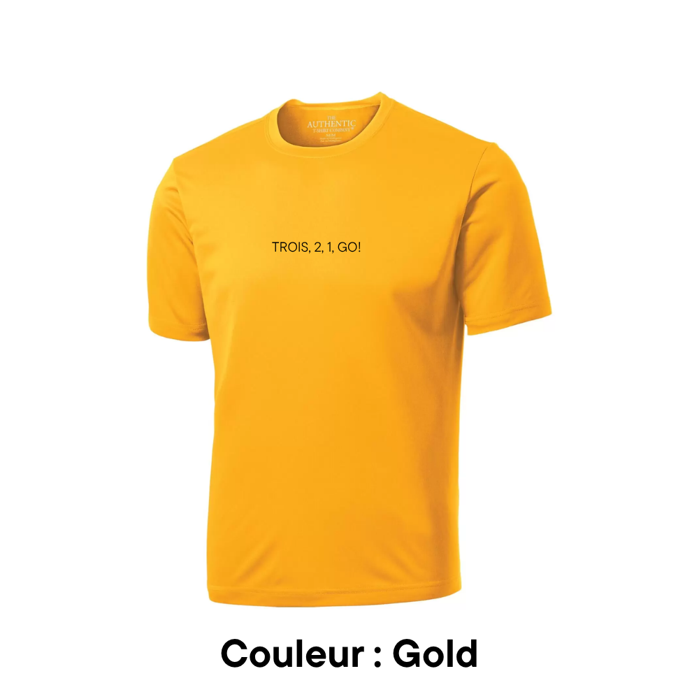 Trois, 2, 1 Go ! Courons pour Léo - T-shirt gold