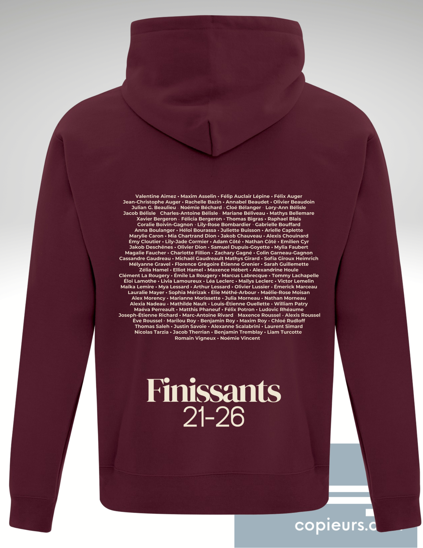 H2500MO-ESBF - Chandails en molleton marron des Finissants de l'École secondaire de Bromptonville 2021-2026