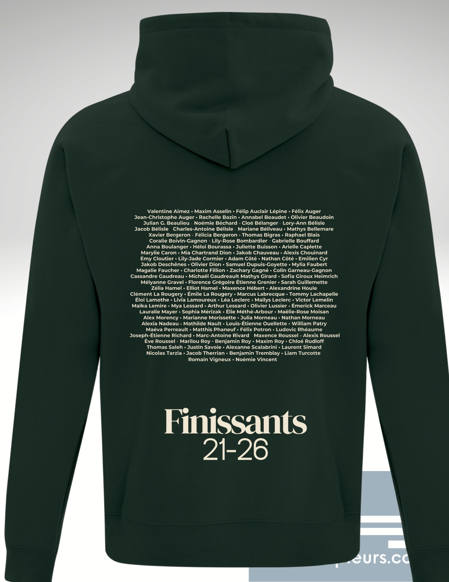 H2500V-ESBF - Chandails en molleton vert foncé des Finissants de l'École secondaire de Bromptonville 2021-2026