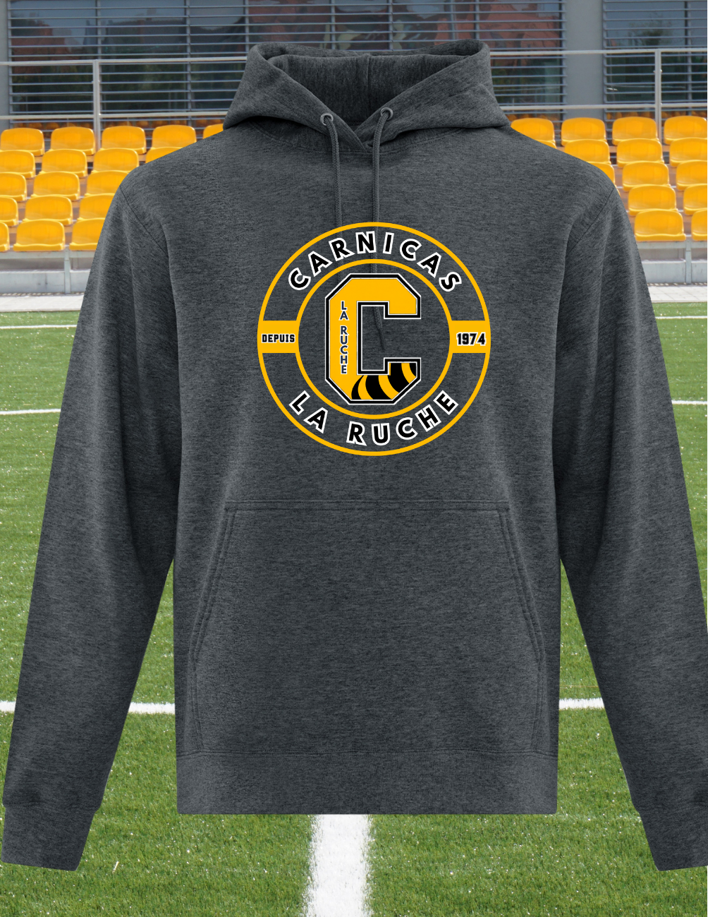 GF2500Cr - Carnicas - Hoodie gris foncé chiné