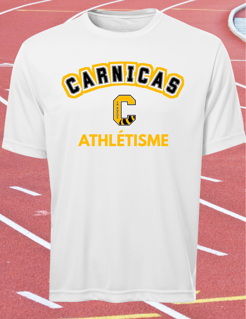 350CA- Carnicas - T-shirt en tissu technique blanc Carnicas Athlétisme