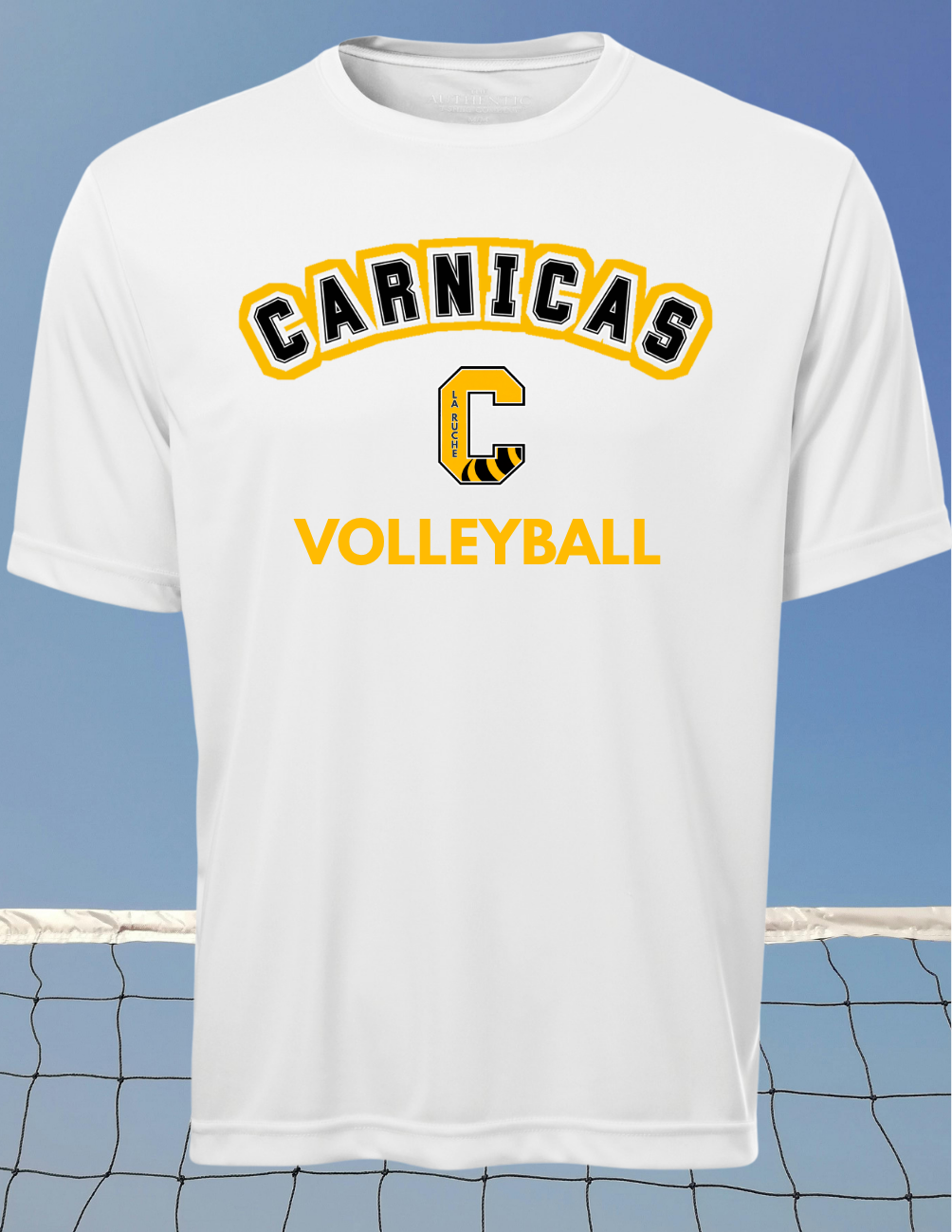 350CV- Carnicas - T-shirt en tissu technique blanc Carnicas Volleyball