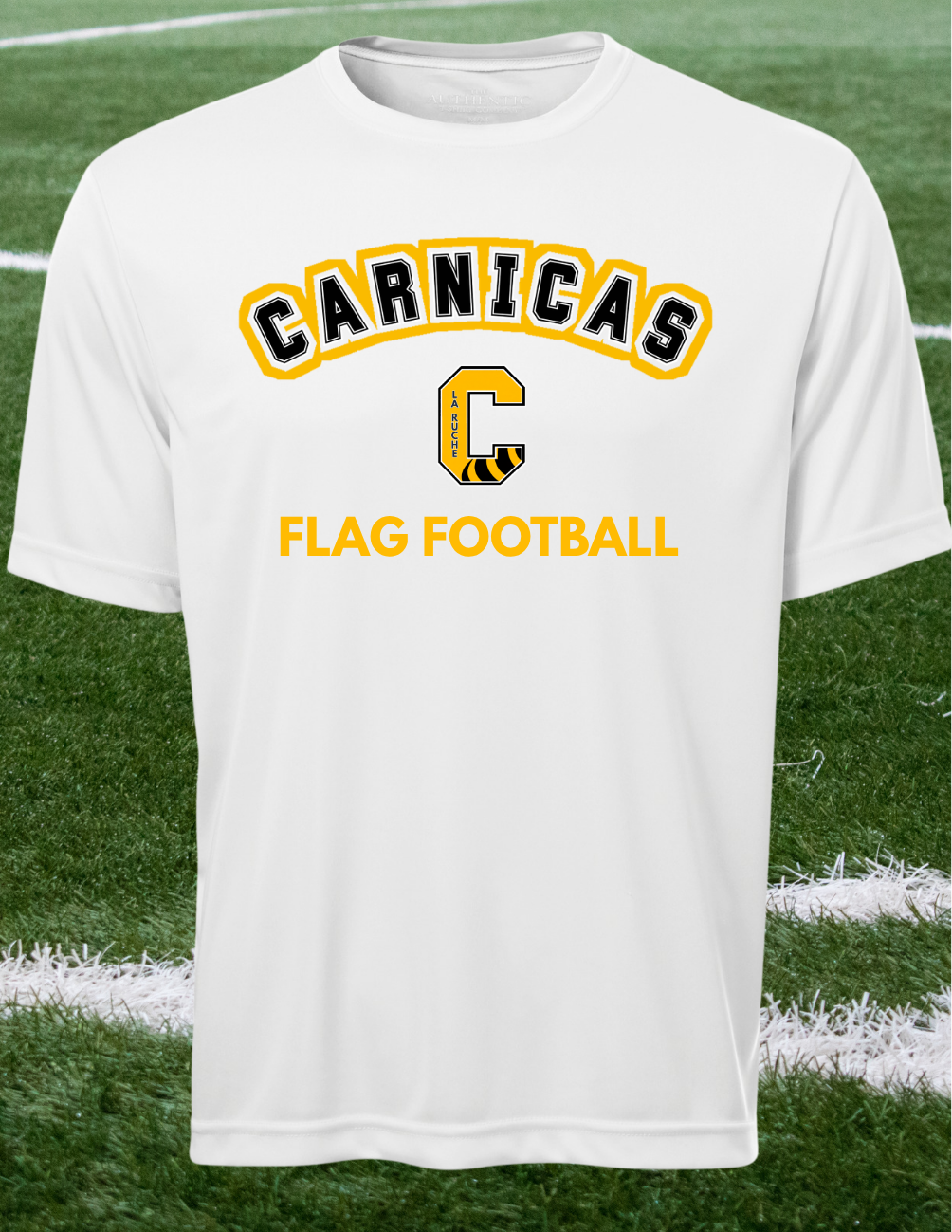 350CFF- Carnicas - T-shirt en tissu technique blanc Carnicas Flag Football
