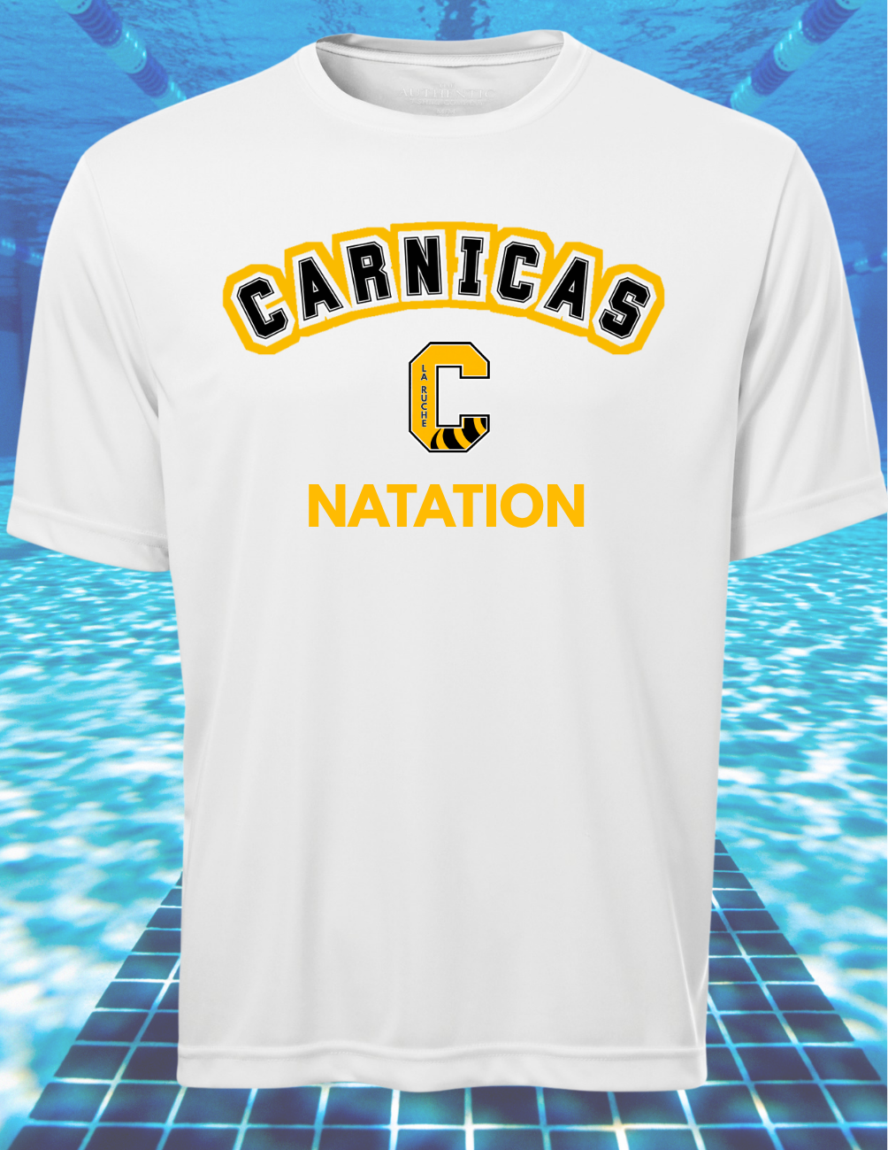 350CN- Carnicas - T-shirt en tissu technique blanc Carnicas Natation