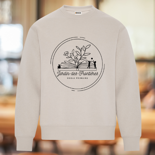 WeRK421S-JDF-Crewneck sable école Jardins des Frontières