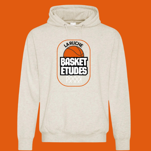 BER02-Hoodie beige à capuchon- BASKET ÉTUDES