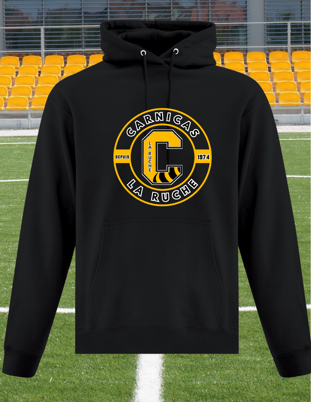 N2500Cr - Carnicas - Hoodie noir logo rond