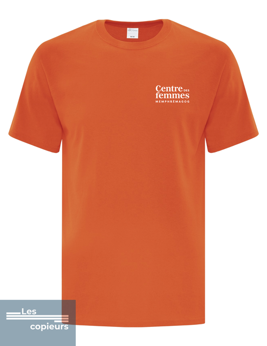 ATC1000 - T-shirt orange – Centre des femmes Memphrémagog