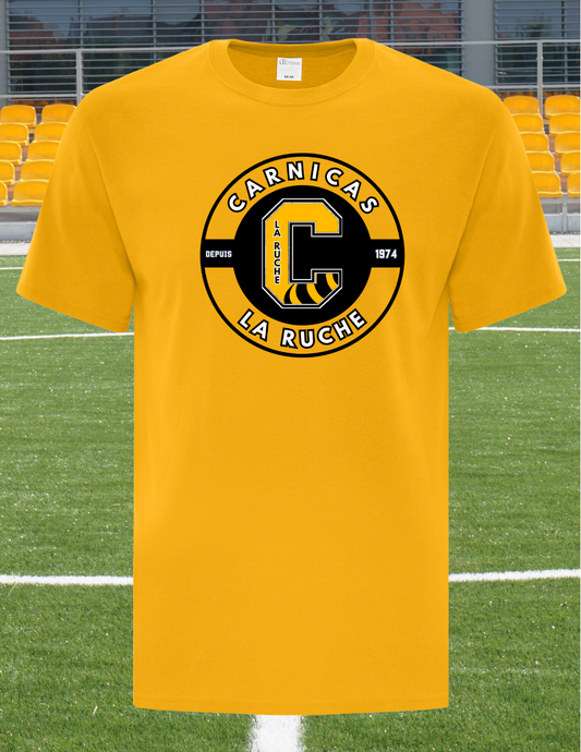 J1000C- Carnicas - T-shirt en coton jaune