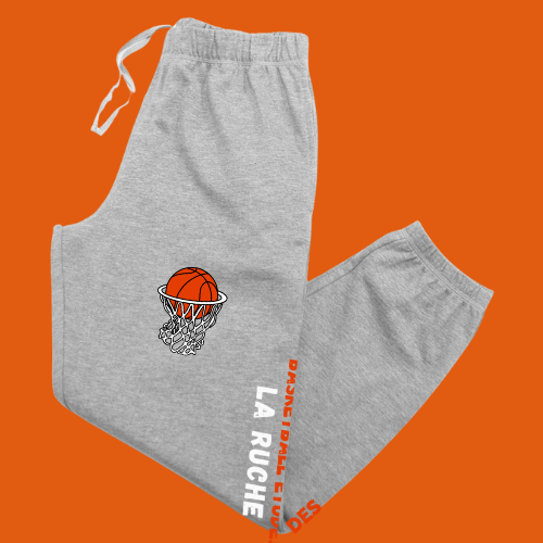BER03 - Pantalon coton ouaté gris - BASKET ÉTUDES
