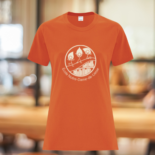ATC1000-NDL- T-shirt orange école Notre-Dame-de-Liesse