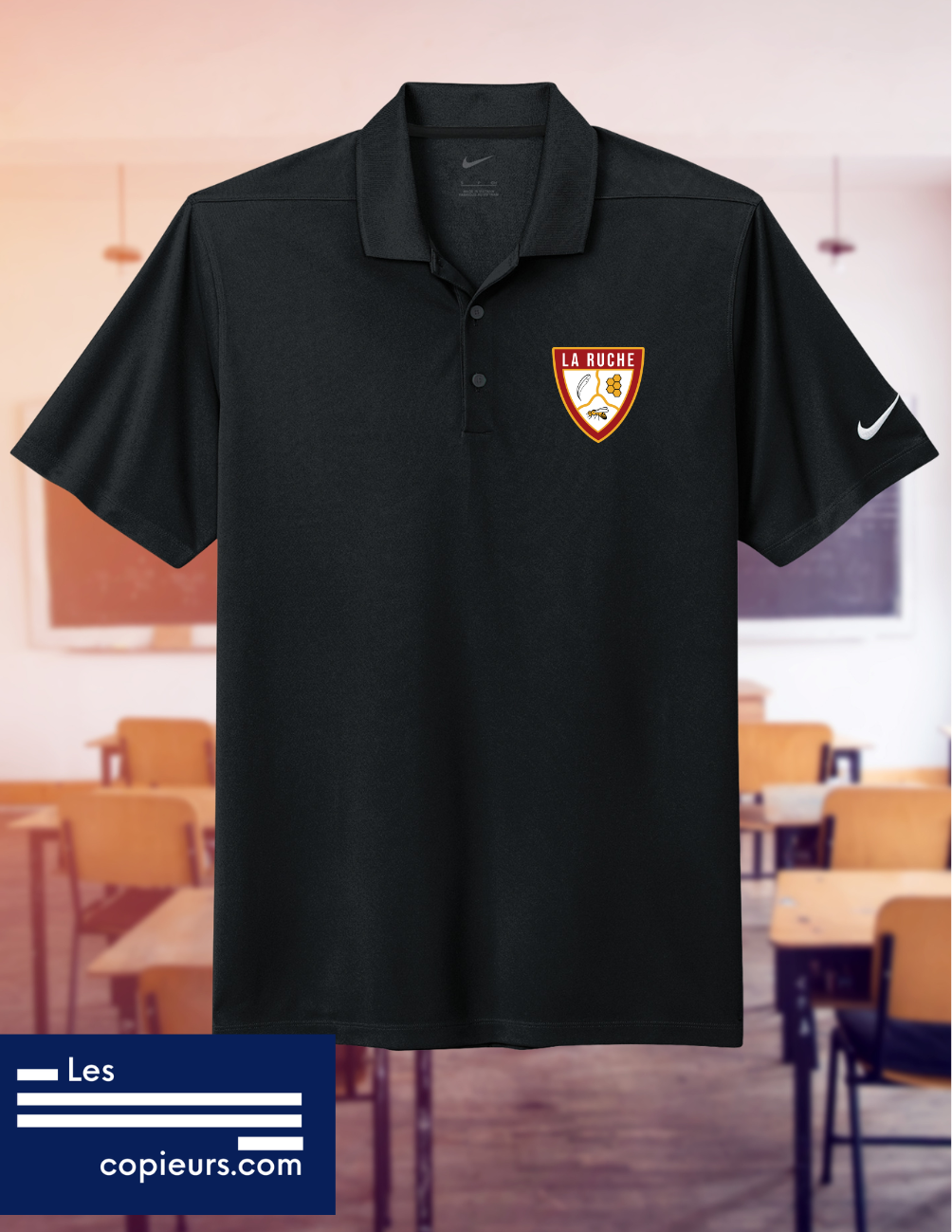 NIke1963 - La Ruche  - Polo noir homme