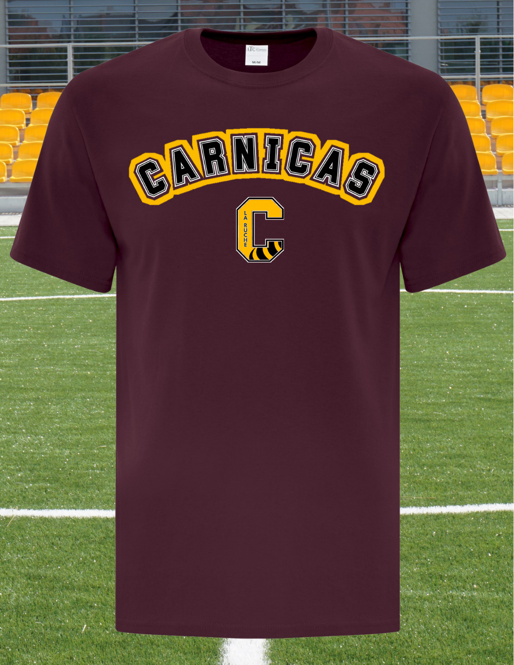 1000C- Carnicas - T-shirt en coton bourgogne