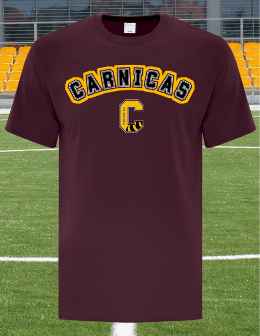 1000C- Carnicas - T-shirt en coton bourgogne
