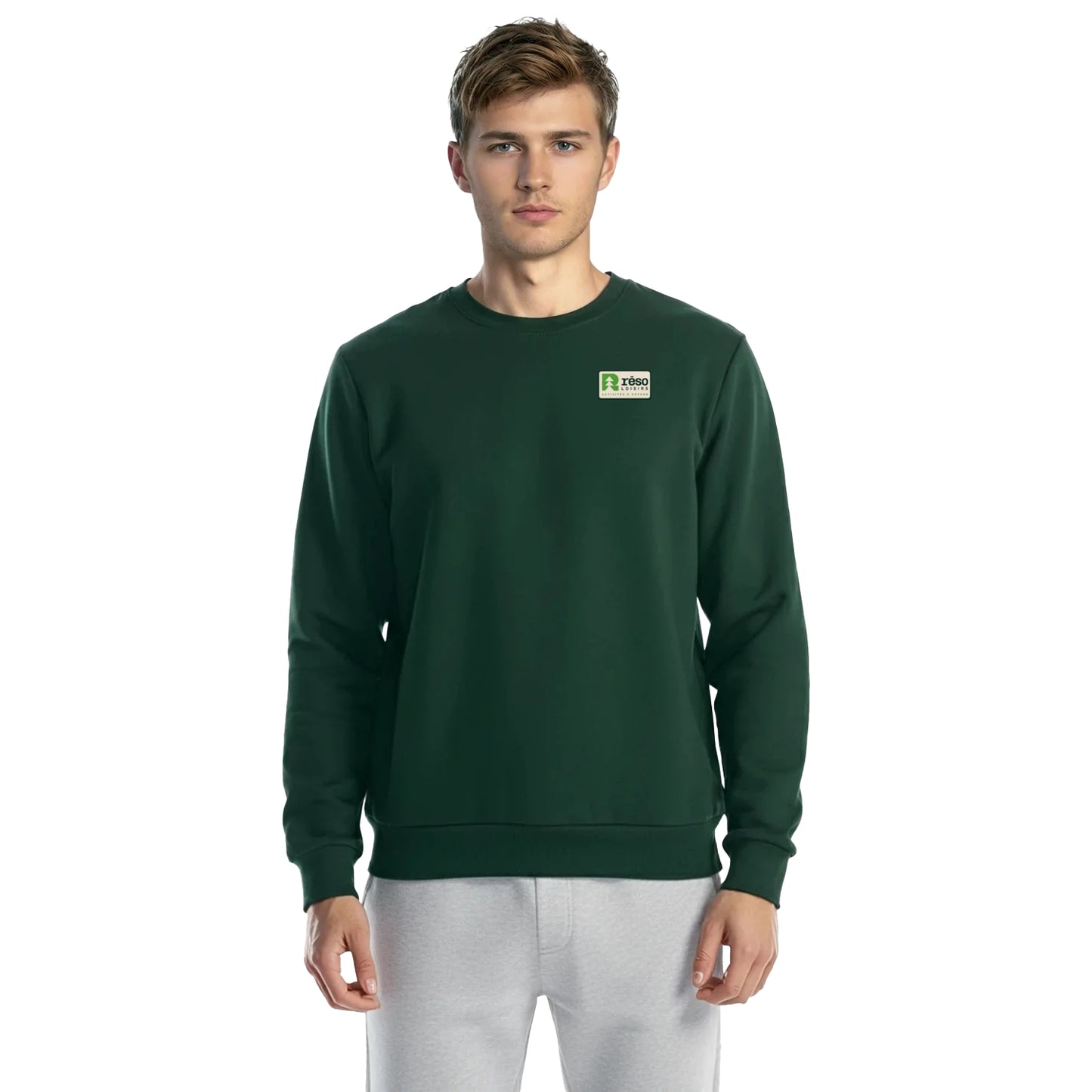 Jer01- Réso - Crewneck vert forêt en molleton