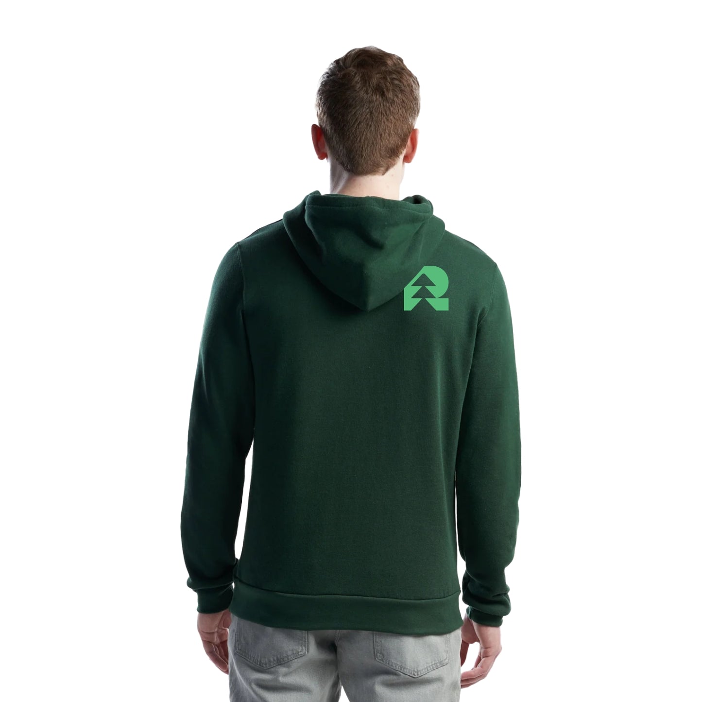 Jer26- Réso - Hoodie vert forêt en molleton de bambou