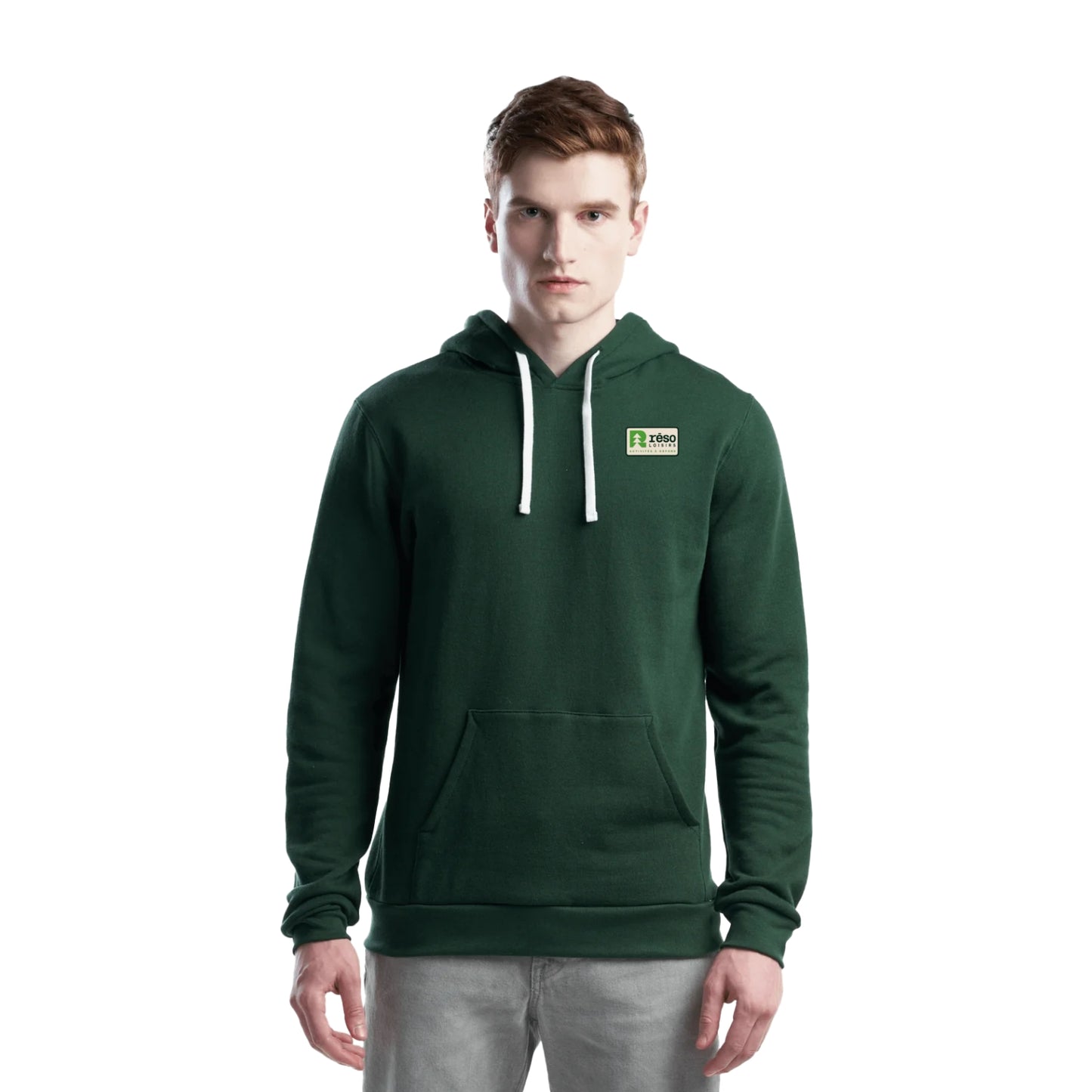 Jer26- Réso - Hoodie vert forêt en molleton de bambou