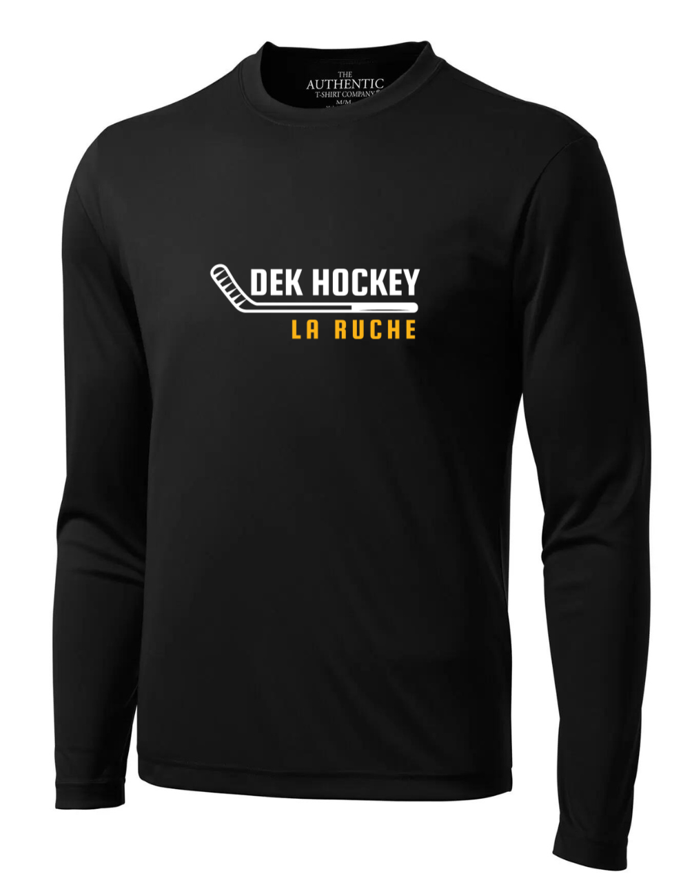 DR00 - T-shirt noir à manches longues en tissu technique DEK HOCKEY La Ruche