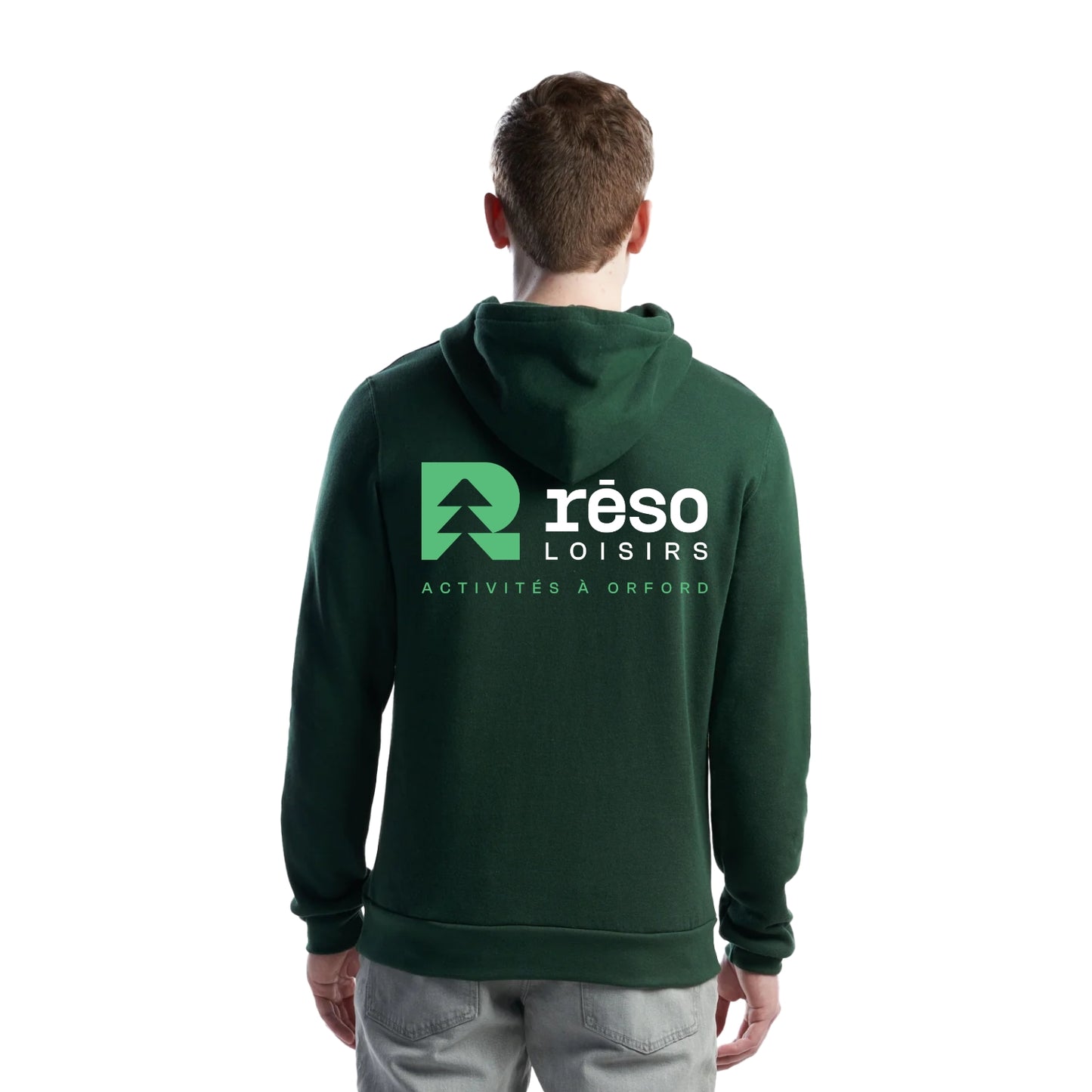 Jer26- Réso - Hoodie vert forêt en molleton de bambou