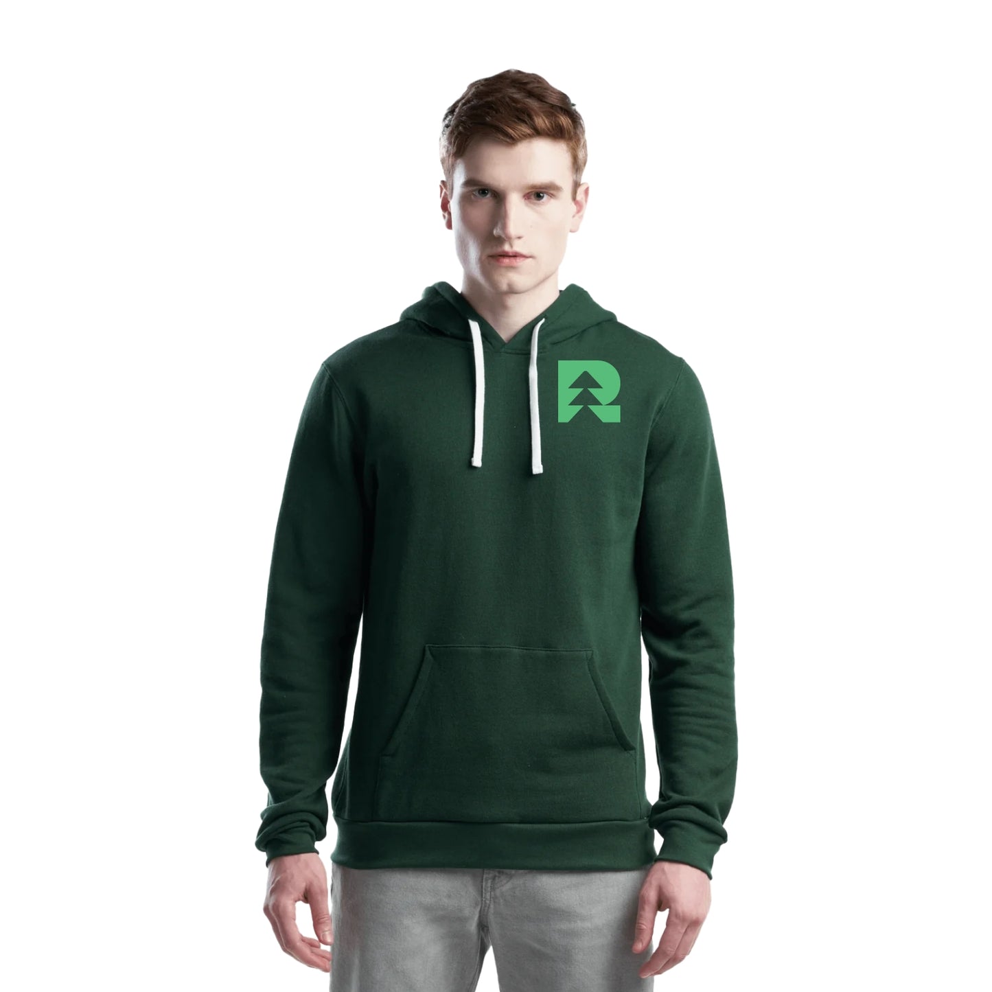Jer26- Réso - Hoodie vert forêt en molleton de bambou