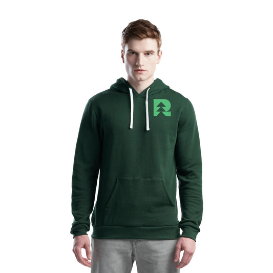 Jer26- Réso - Hoodie vert forêt en molleton de bambou