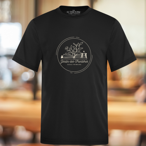 ATC350N-JDF- T-shirt noir en tissus technique Jardins des Frontières