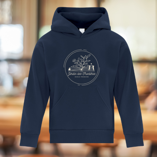 ATC2500N-JDF- Molleton à capuchon marine Jardins des Frontières