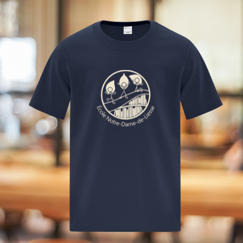 ATC1000-NDL- T-shirt marine franc de l'école Notre-Dame-de-Liesse