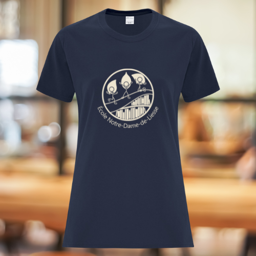 ATC1000-NDL- T-shirt marine franc de l'école Notre-Dame-de-Liesse