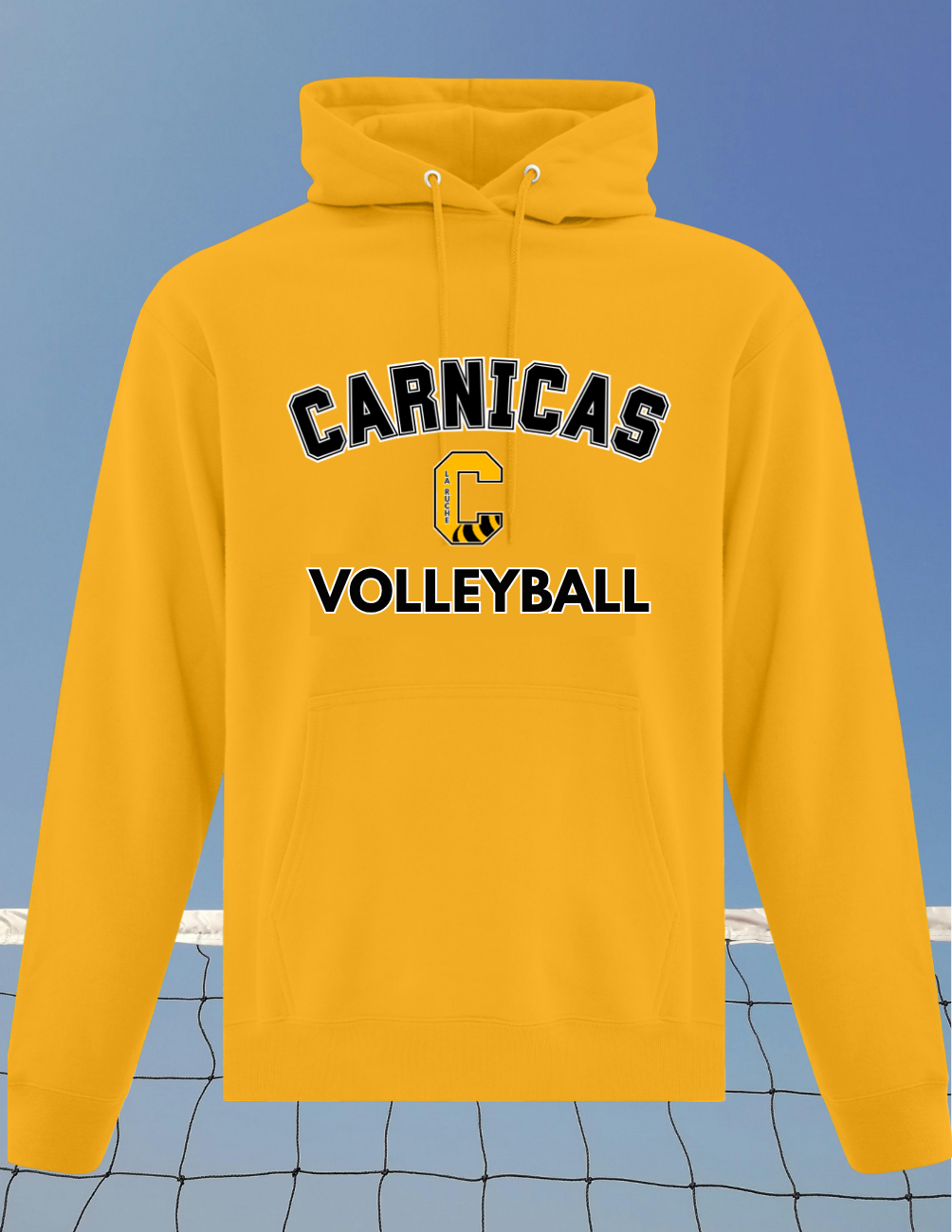 J2500CV- Carnicas Volleyball - Hoodie jaune