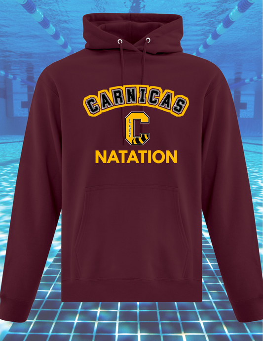 2500CN- Carnicas - Hoodie Bourgogne Carnicas Natation