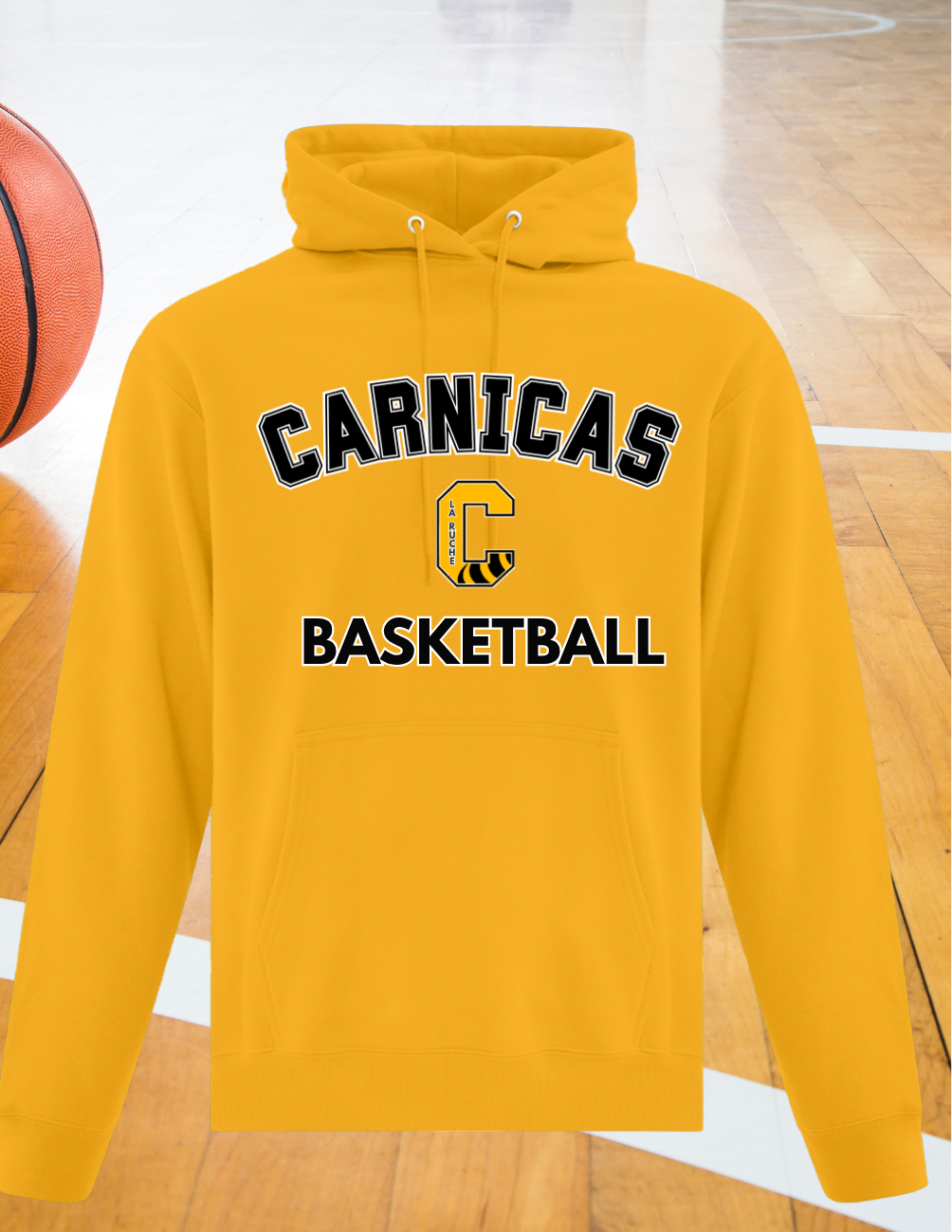 J2500CB- Carnicas Basketball - Hoodie jaune